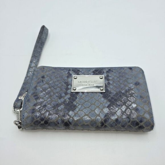 Michael Kors Bedford Blue Python Wallet - Picture 16 of 16